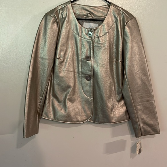 Jaclyn Smith Jackets & Blazers - Jaclyn Smith Ladies Silver Jacket NEW Size L Vintage Classic for all occasions